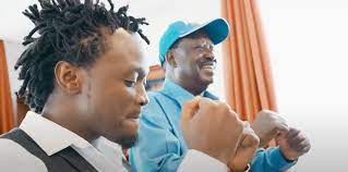 Mathare MP aspirant Bahati and Raila Odinga