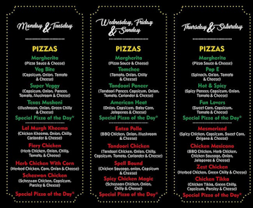 Eatza Pizza menu 