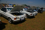 A line-up of Mk V XR6 Cortinas in Ford Motorsport colours.
Picture: STUART JOHNSTON