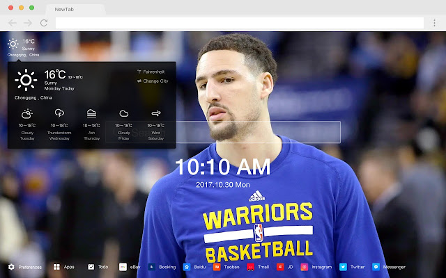 Klay Thompson Pop HD New Tabs Theme