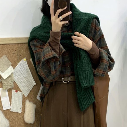 Title 5, Vintage Womens Plaid Shirt Oversized Blouse Ko...