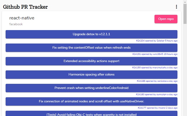 GitHub PR Tracker