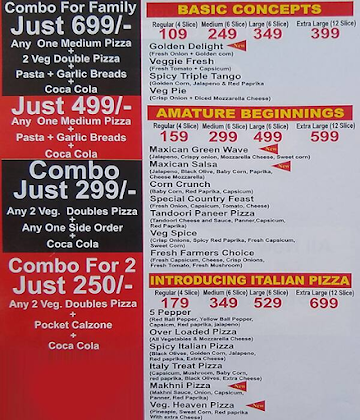 Pizza Galleria menu 