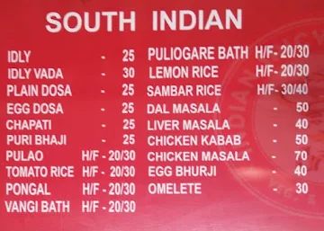 India Spicy Restaurant menu 