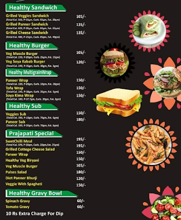 Prajapati Healthy Food Cafe menu 
