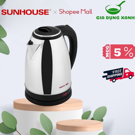 Âm Đun Siêu Tôc Inox 1.8L Sunhouse, Happy Time Htd1081, Htd1088, Shd1182 Chính Hãng Giao Hàng Toàn Quốc