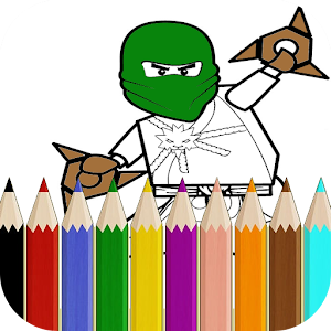 Coloring  book for Super Wrrior Ninja Go fans 1.0 Icon