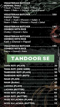 Veggiterian Butcher menu 3