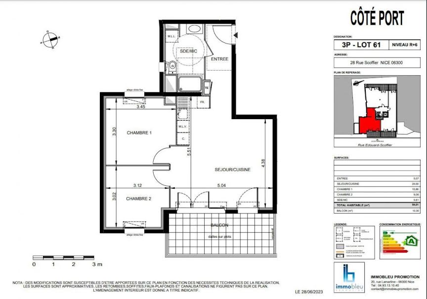 Vente appartement 2 pièces 58.86 m² à Nice (06000), 560 000 €