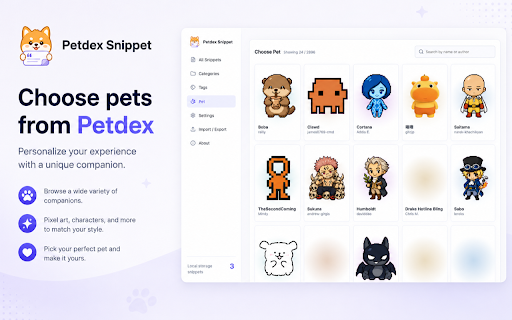 Petdex Snippet screenshot 2