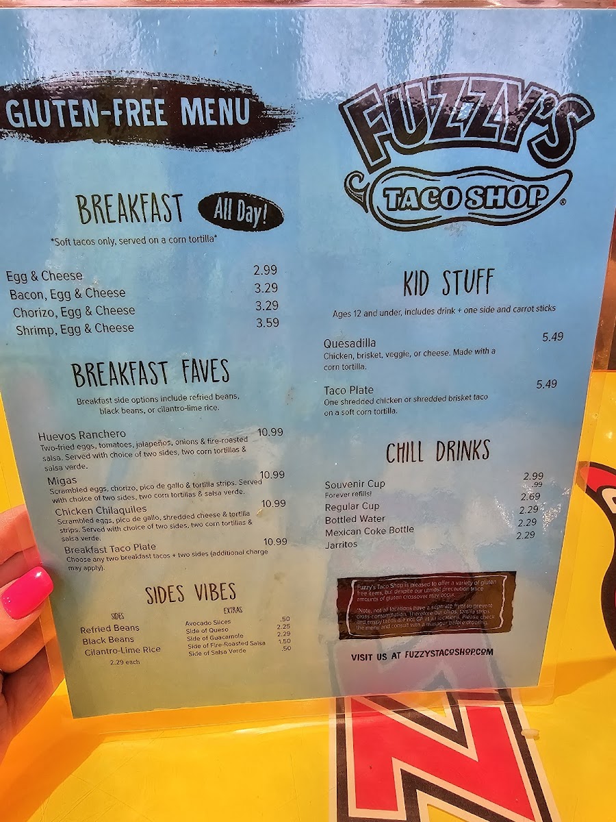 Gluten-Free at Fuzzy's Taco Shop