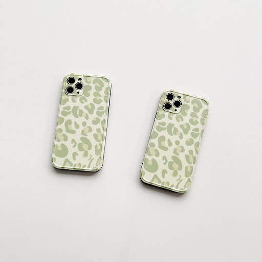 Title 2, Green Leopard Print Phone Case Compatible with ...