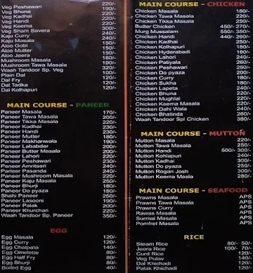 Oye Tandoor menu 