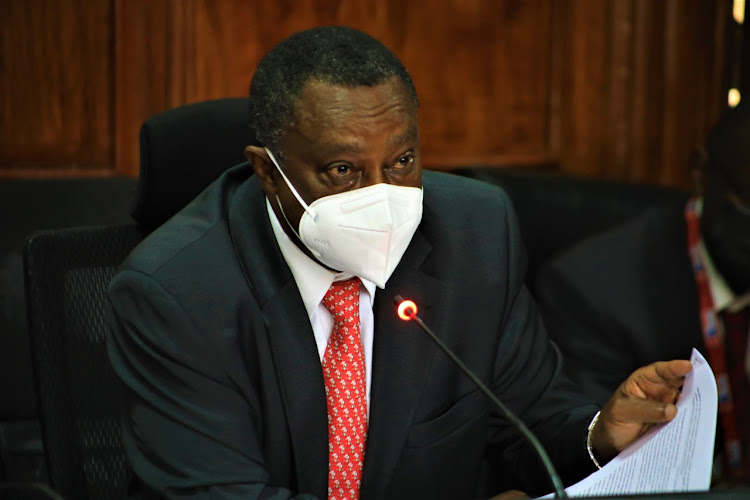 Principal Secretary National Treasury Julius Muia when he appeared before Public Investment Committee to answer audit questions in parliament on February 2, 2022.