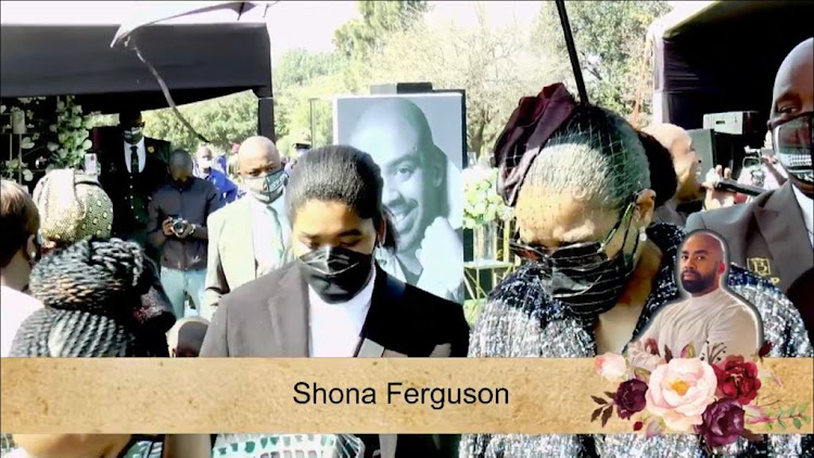 Alisha and Connie at Shona Ferguson's funeral.