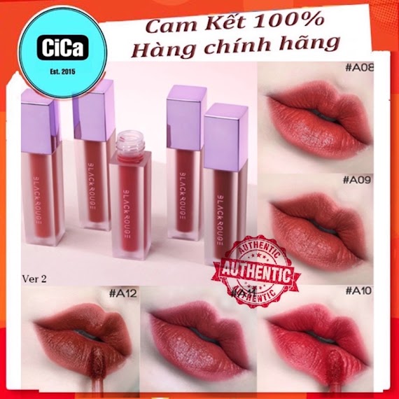 [Cicacosmetic] Son Black Rouge Ver 2_ {A08/A09/A10/A11/A12 - 38 - >45}Chính Hãng