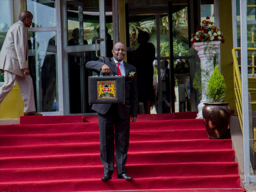 CS Henry Rotich at the National Treasury building before heading to Parliament to present the budget for the financial year 2018/19 on June 14, 2018. /ENOS TECHE