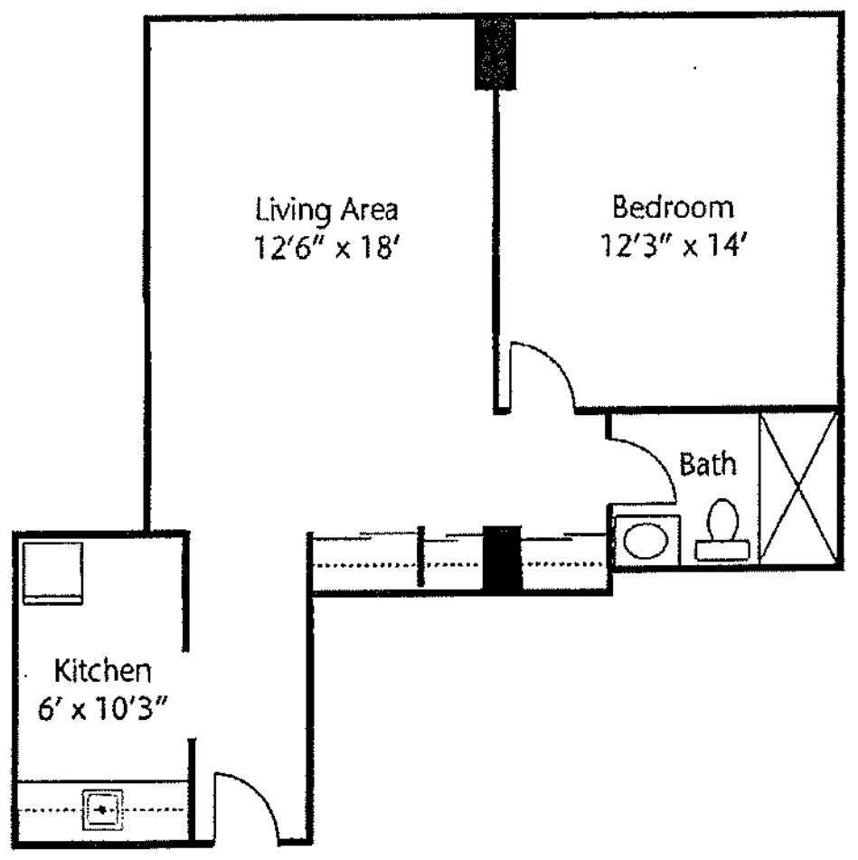 1 Bed 1 Bath