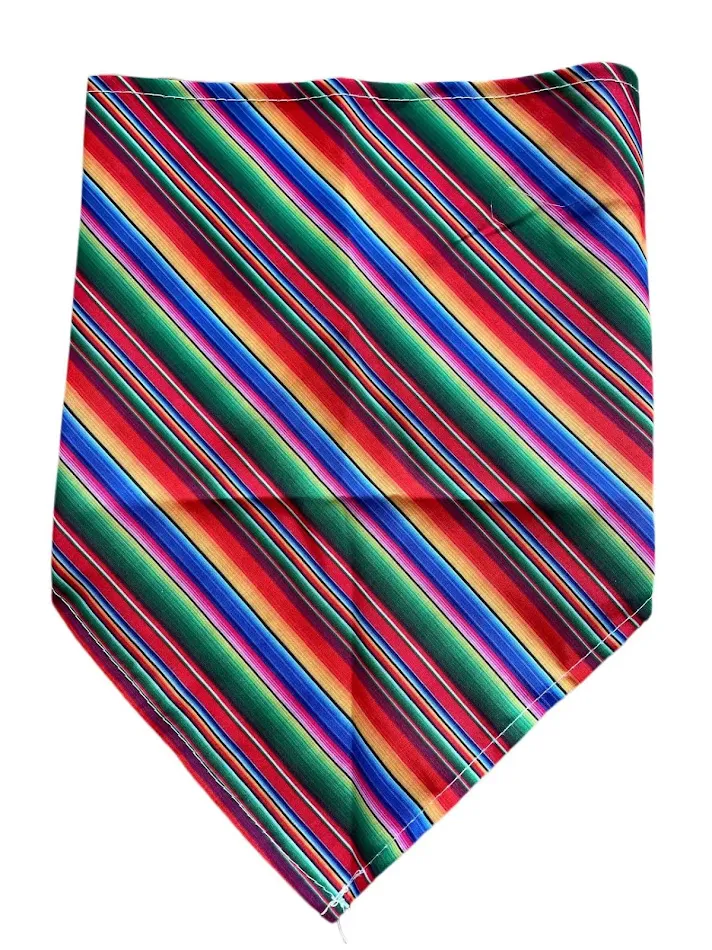 60pcs/lot Summer Rainbow Colorful Pet Dog Puppy Cat Polyester Bandanas Collar Scarf Tie Handkercheif GR42301 Custom M