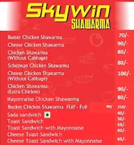 Skywin Shawarma menu 1