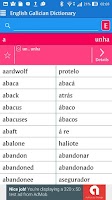 English Galician Dictionary Screenshot