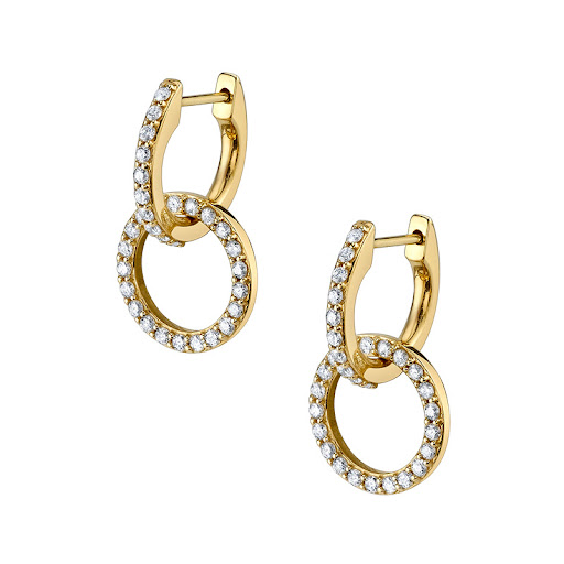 Title 5, Womens Openwork Circle Rhinestone Earrings, a ...