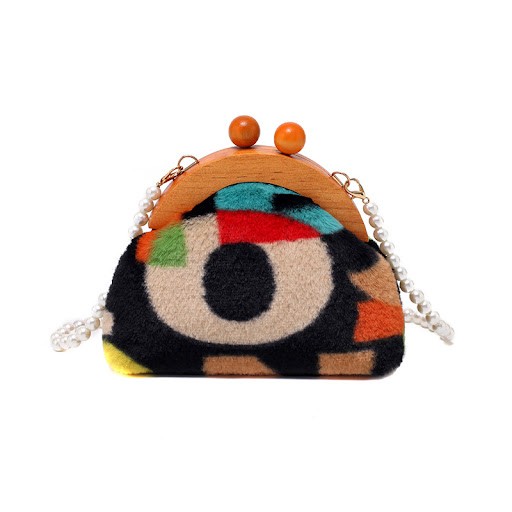 Title 3, New Pearl Chain Clash-colored Single Shoulder B...