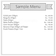 Sangita Sweets & Dry Fruits & Cakes menu 1