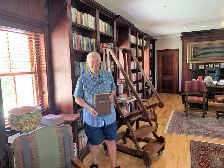 Hennie Read in his private library