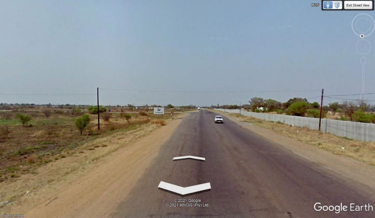 The power cable over Soutpan Road in Soshanguve which was hit by a low-flying four-seater plane in September 2021.