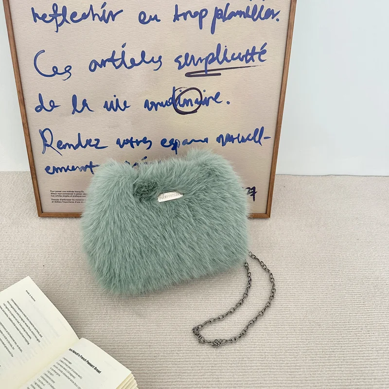 Title 9, Dames pluche tas, imitatie vossenbont. Modieus,...