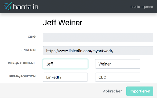 Hanta LinkedIn Extension
