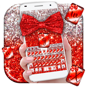 Download Red Glitter Bow Theme For PC Windows and Mac