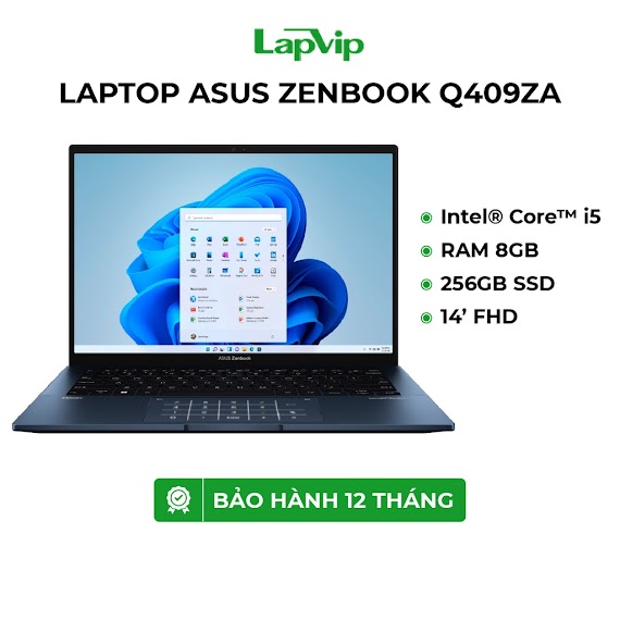 Laptop Asus Zenbook Q409Za I5 - 1240P | 8Gb | 256Gb | 14 Inch 2.8K