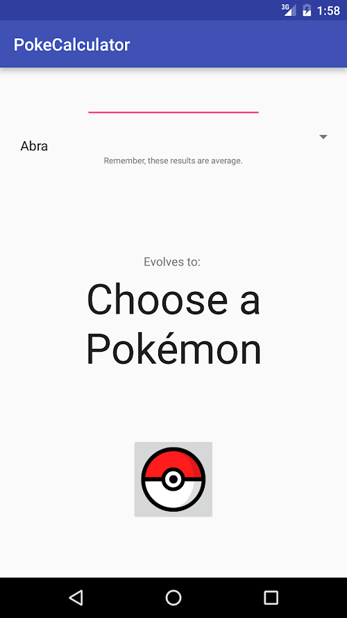 Android application Poke Evolve screenshort