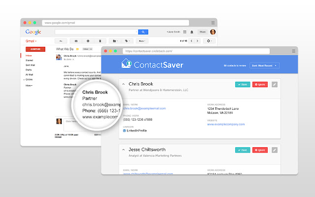 ContactSaver-convert signatures into contacts chrome extension