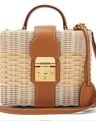 Straw bag crossbody vacation beach - 2