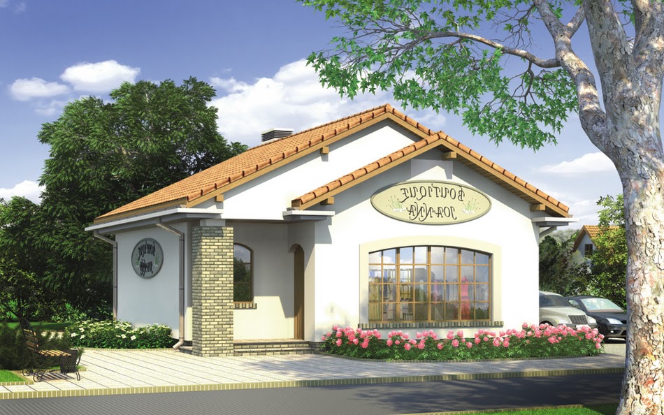 Wizualizacja 1 sklepu i pawilonu Budynek usługowy - U18