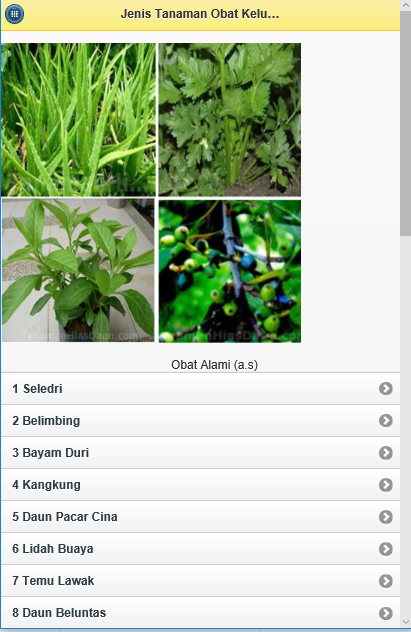 Android application Type Family Medicinal Plants screenshort
