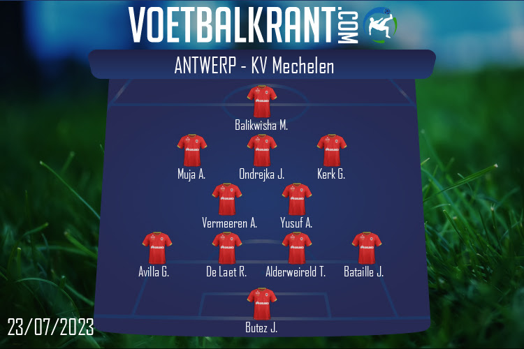 Opstelling Antwerp | Antwerp - KV Mechelen (23/07/2023)