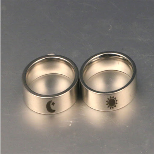 Title 3, Titanium Steel Love Ring for men and women, a s...