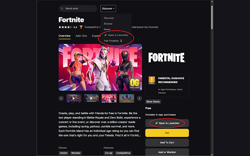 Open in Epic Games Launcher screenshot 3