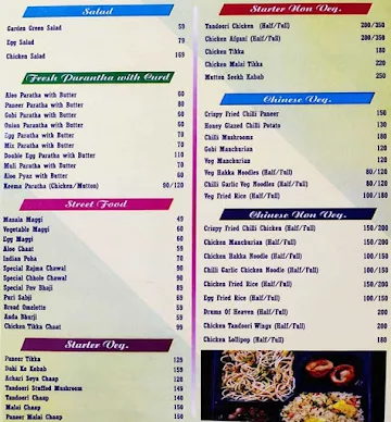 Kitchen King menu 