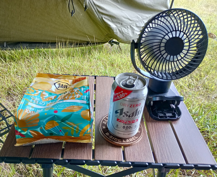 シエンタのデイキャンプ⛺️・梅雨はどこいった？・ノンアルコール・湖池屋限定ポテチに関するカスタム事例の投稿画像3枚目