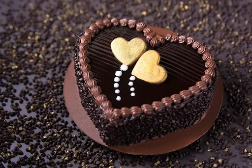 Eggless Dutch Chocolate Heart Cake [Small]