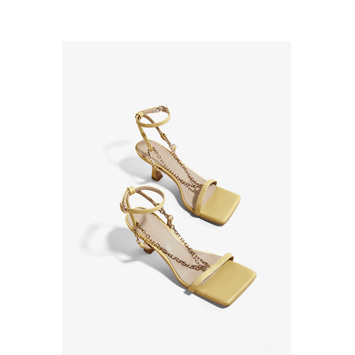 Title 4, Womens Square Toe Sandals Summer Chain Mid-Sti...