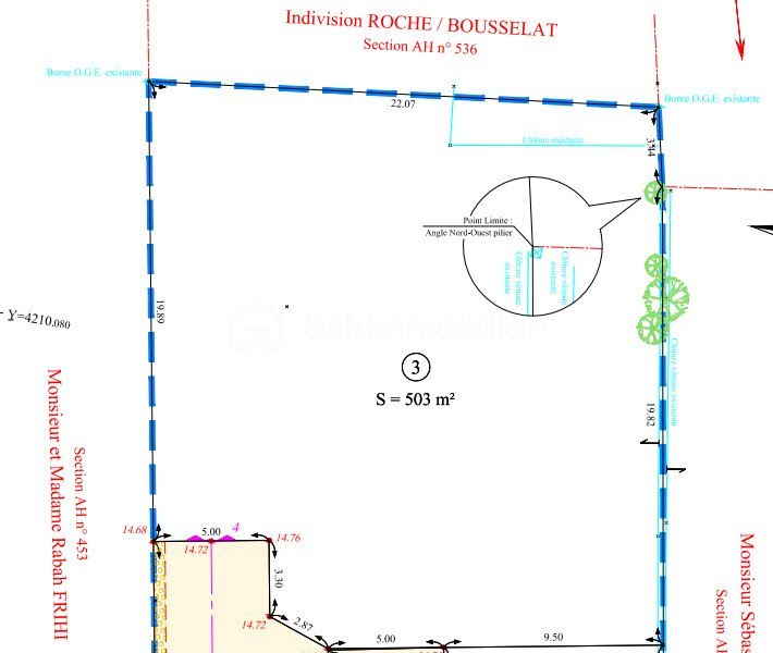 Vente terrain  503 m² à Margaux-Cantenac (33460), 117 000 €