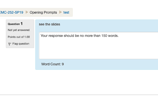 CourseSite Word Count