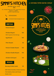 Simma's Kitchen menu 1