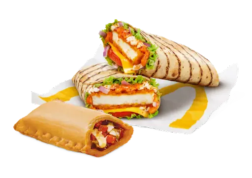 Piri Piri Big Spicy Wrap Paneer + Veg Pizza McPuff